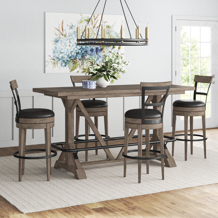 Laurel Foundry Modern Farmhouse Susan 5 Piece Double Pedestal Dining